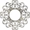 Ekena Millwork Reims Architectural Grade PVC Pierced Medallion, 16"OD x 6 1/8"ID x 1/2"P, Antiqued Warm Silver CMPP16REAWS - alternate 1